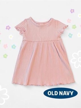 Old Navy Blush Pink Ribbed Kids Dress